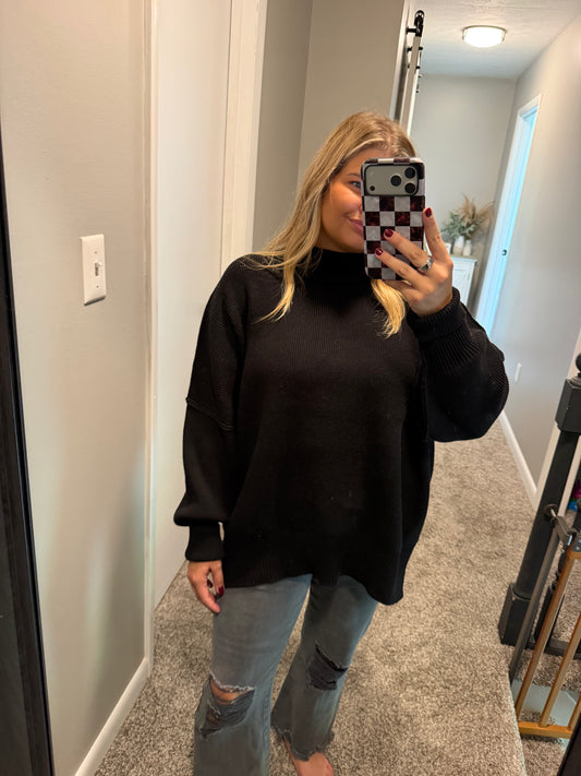 Millie- Black Oversized Sweater