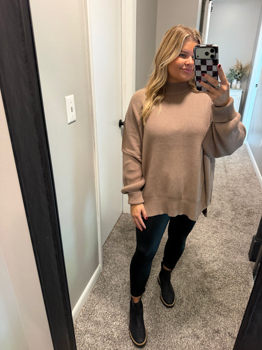 Millie- Cocoa Oversized Sweater